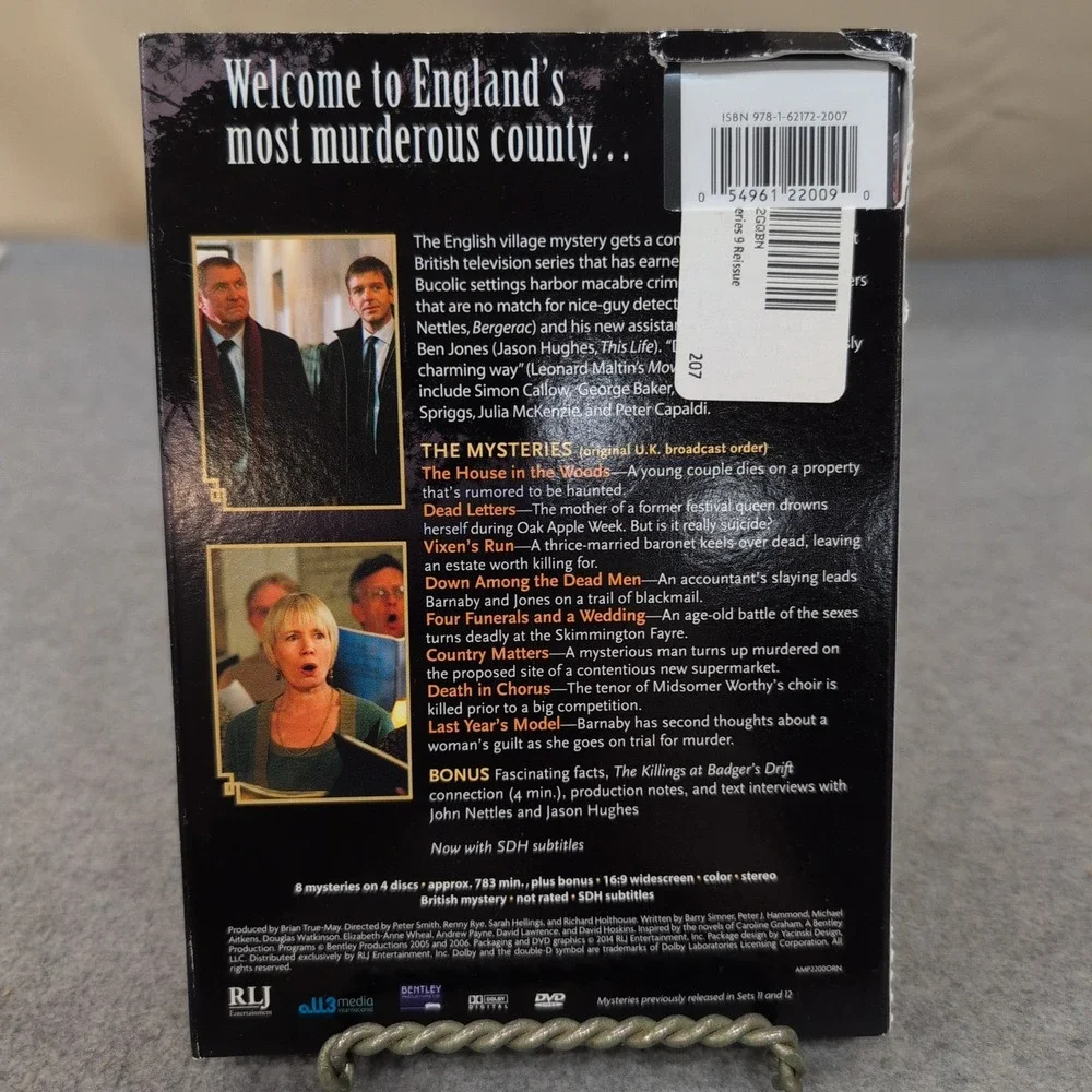 Midsomer Murders Series 9‎ DVD Set 4 Discs Original UK Broadcast Order Acorn VG - Picture 2 of 2